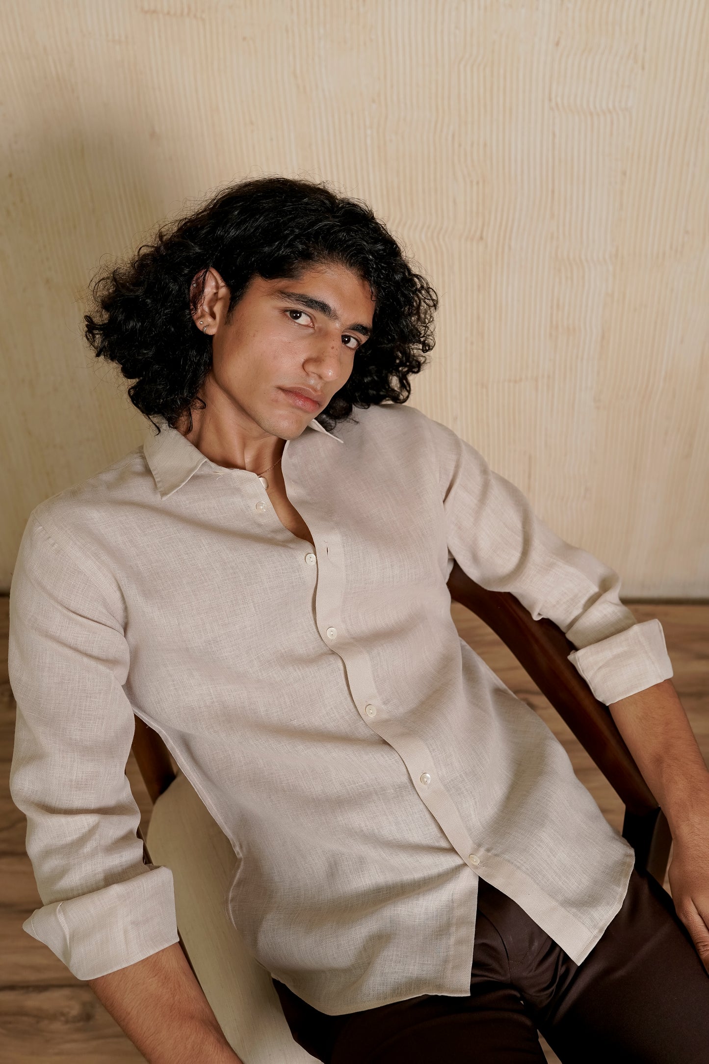Beige Linen Shirt
