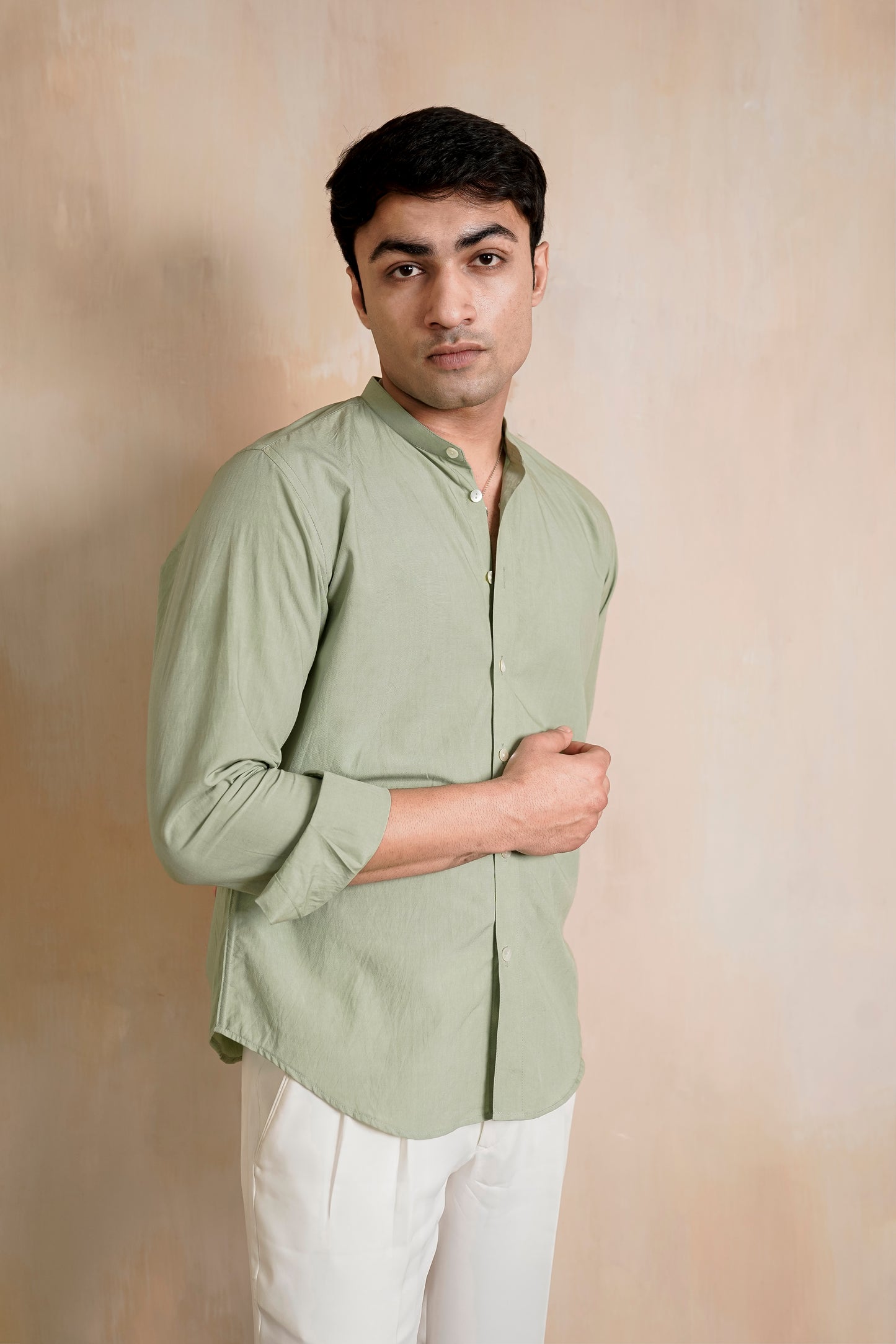 Pastel Green Regular Fit Shirt