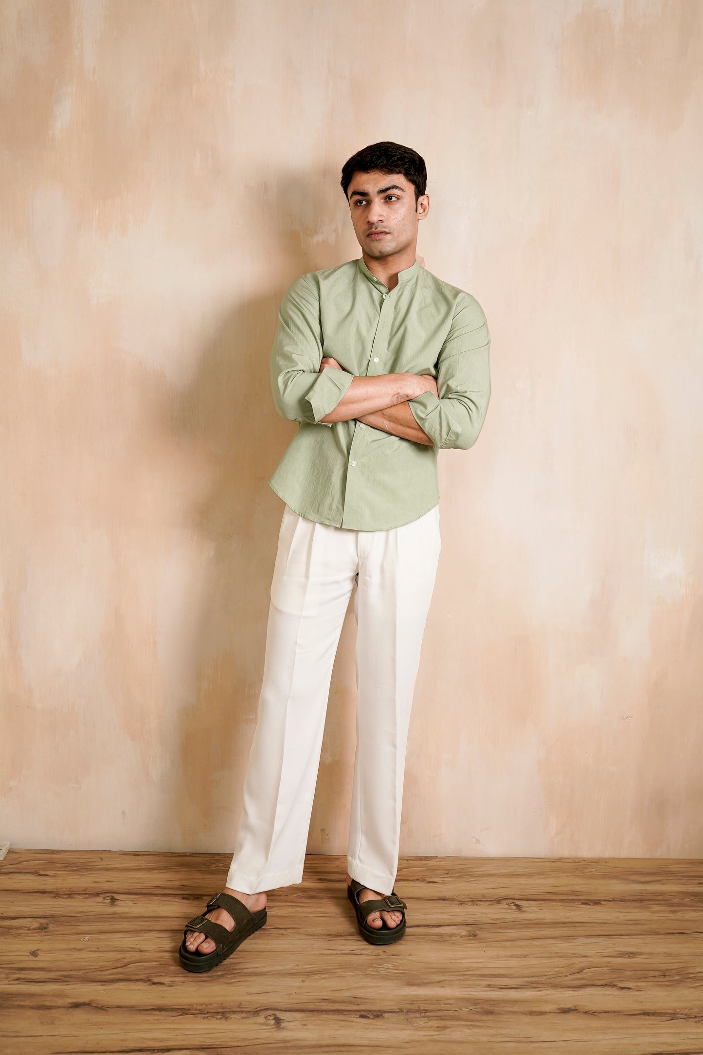 Pastel Green Regular Fit Shirt