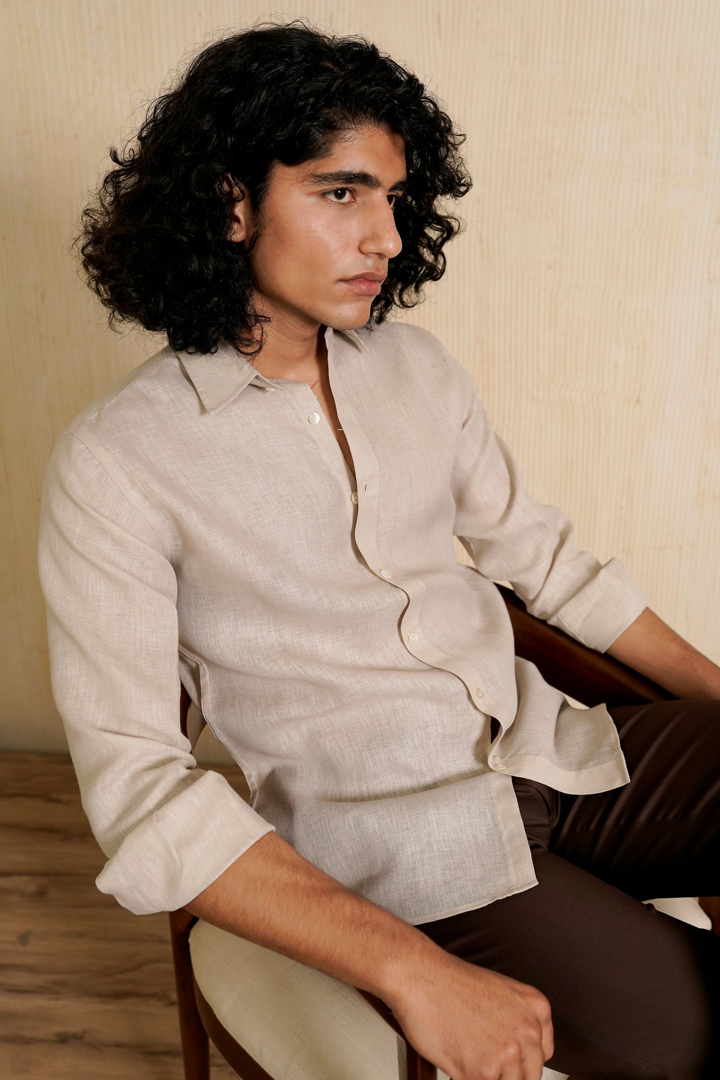 Beige Linen Shirt