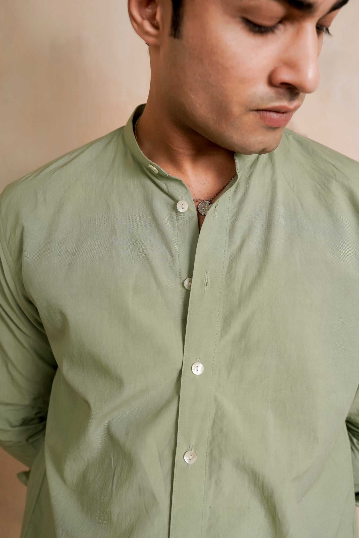Pastel Green Regular Fit Shirt