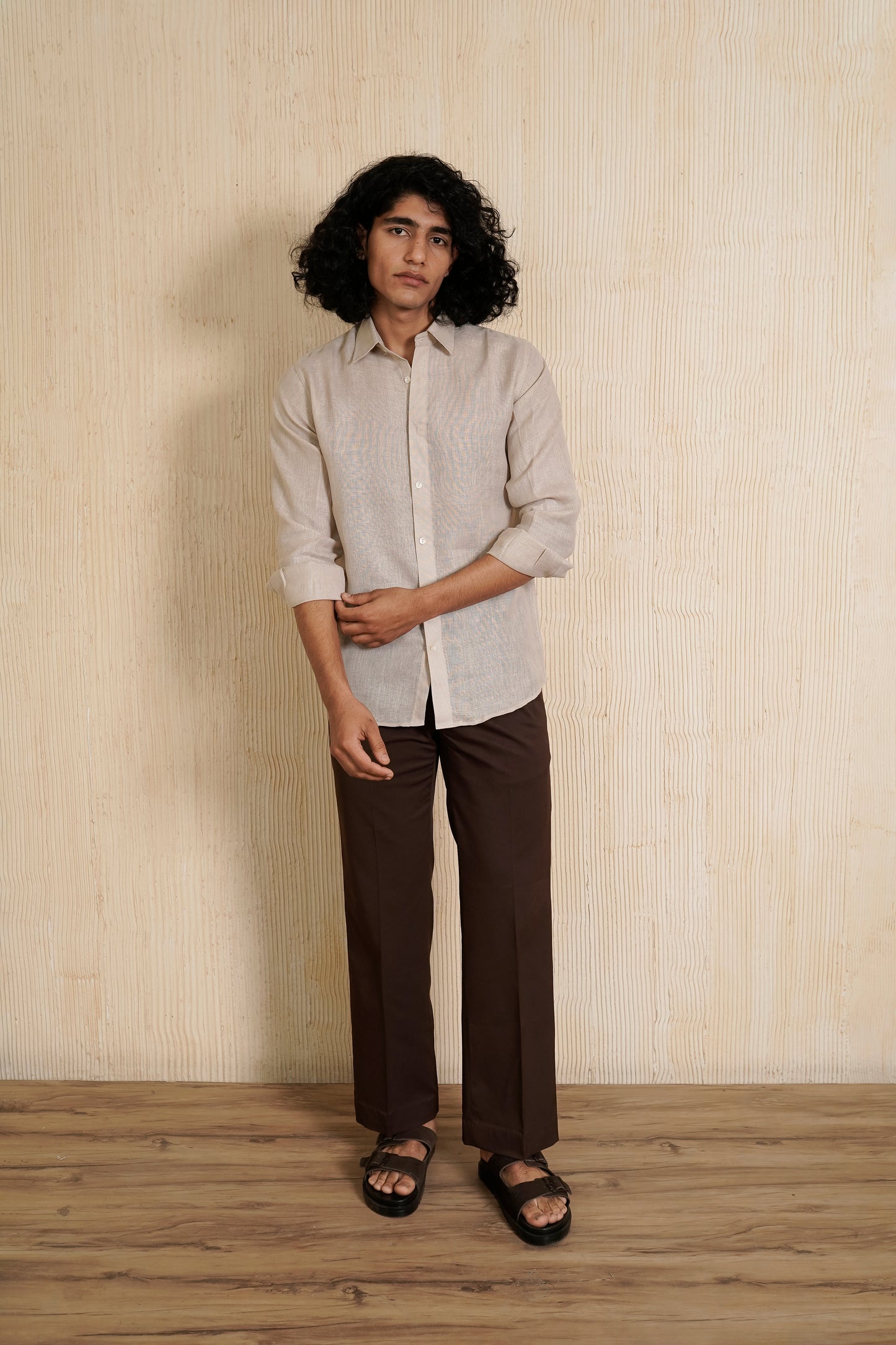 Beige Linen Shirt
