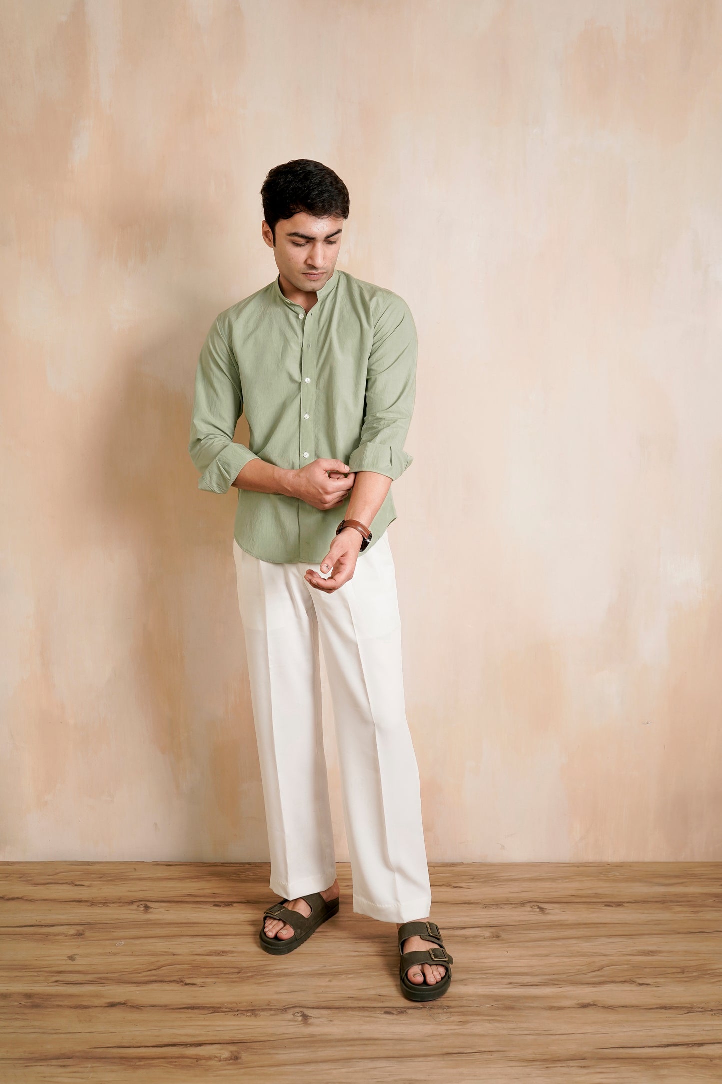 Pastel Green Regular Fit Shirt