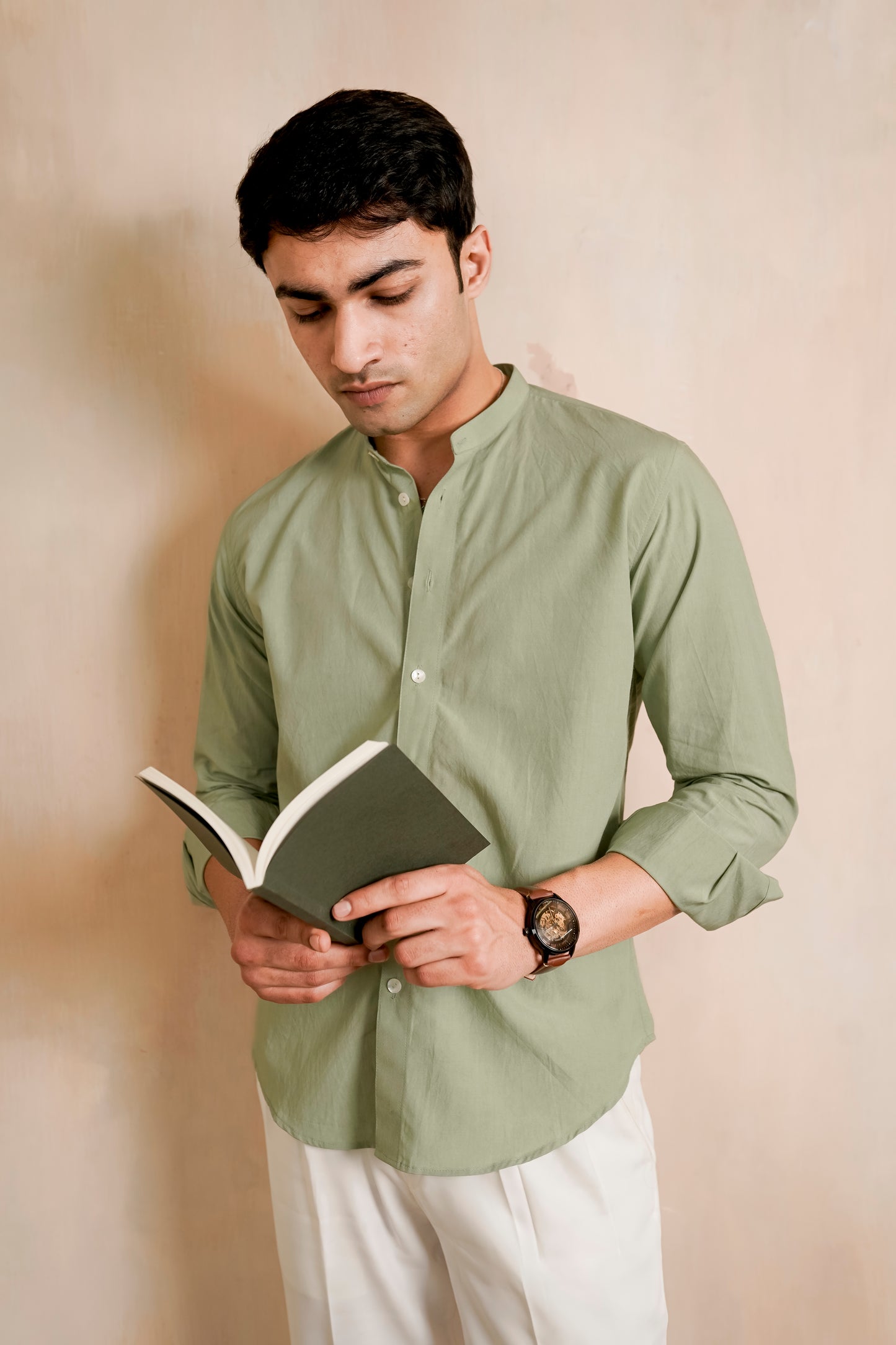 Pastel Green Regular Fit Shirt