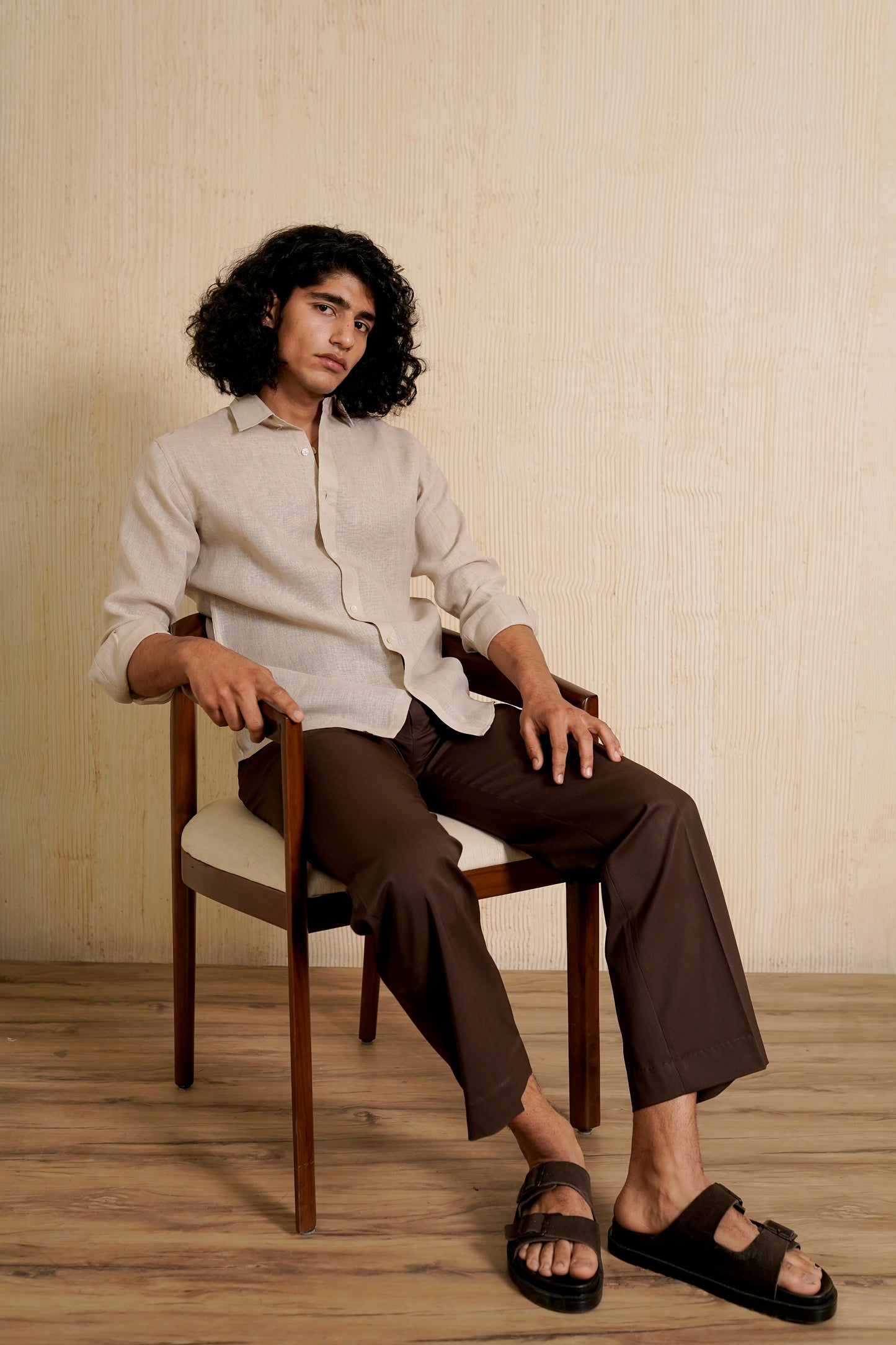 Beige Linen Shirt