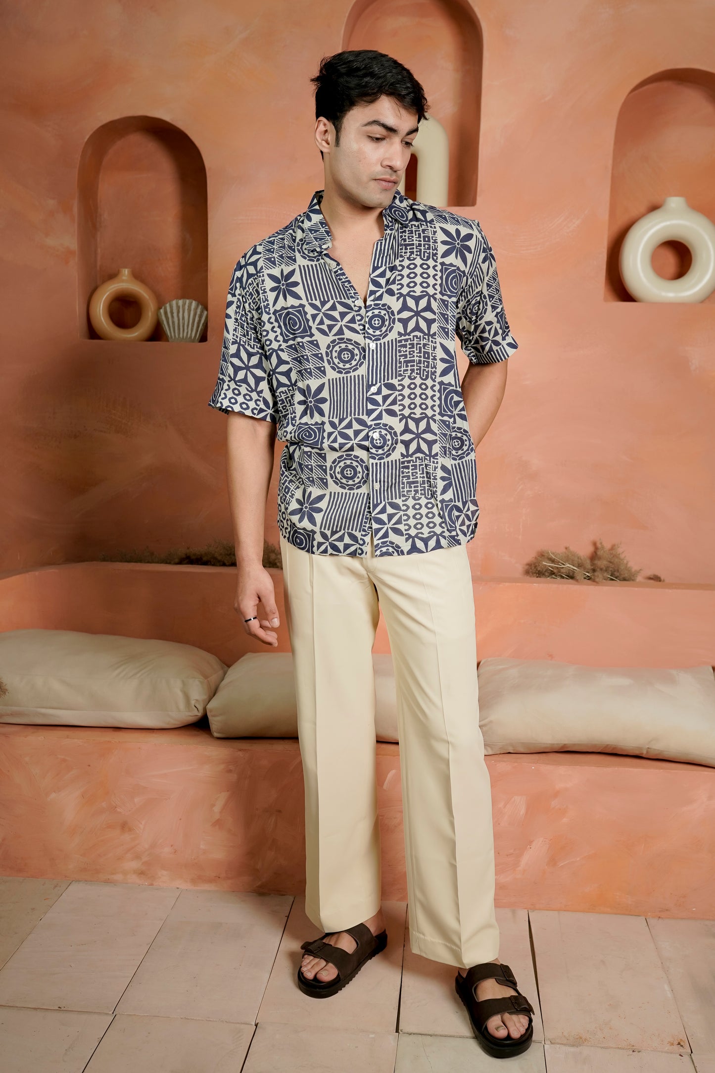 Tribal Printed Relaxed Fit Shirt
