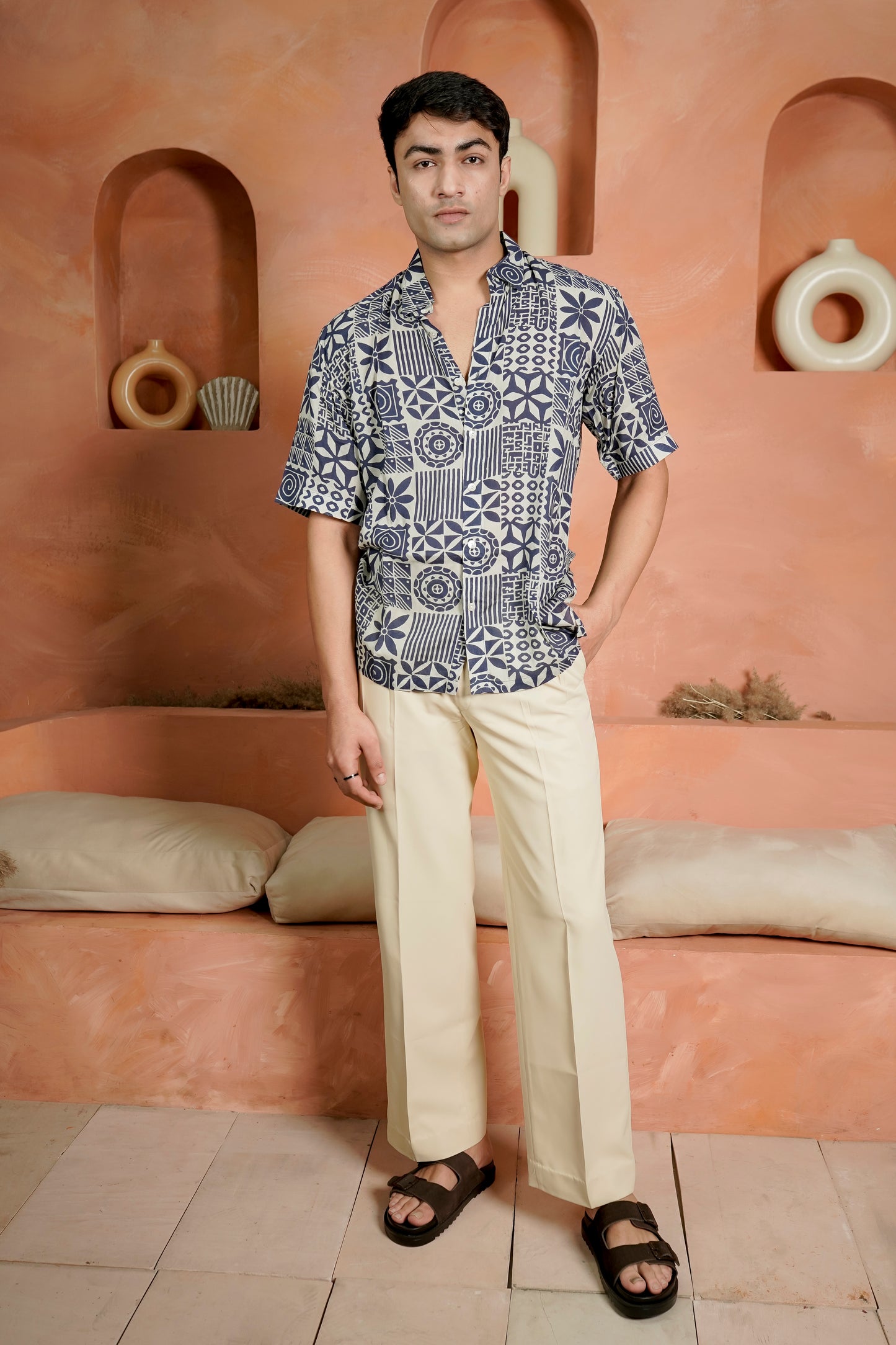 Tribal Printed Relaxed Fit Shirt