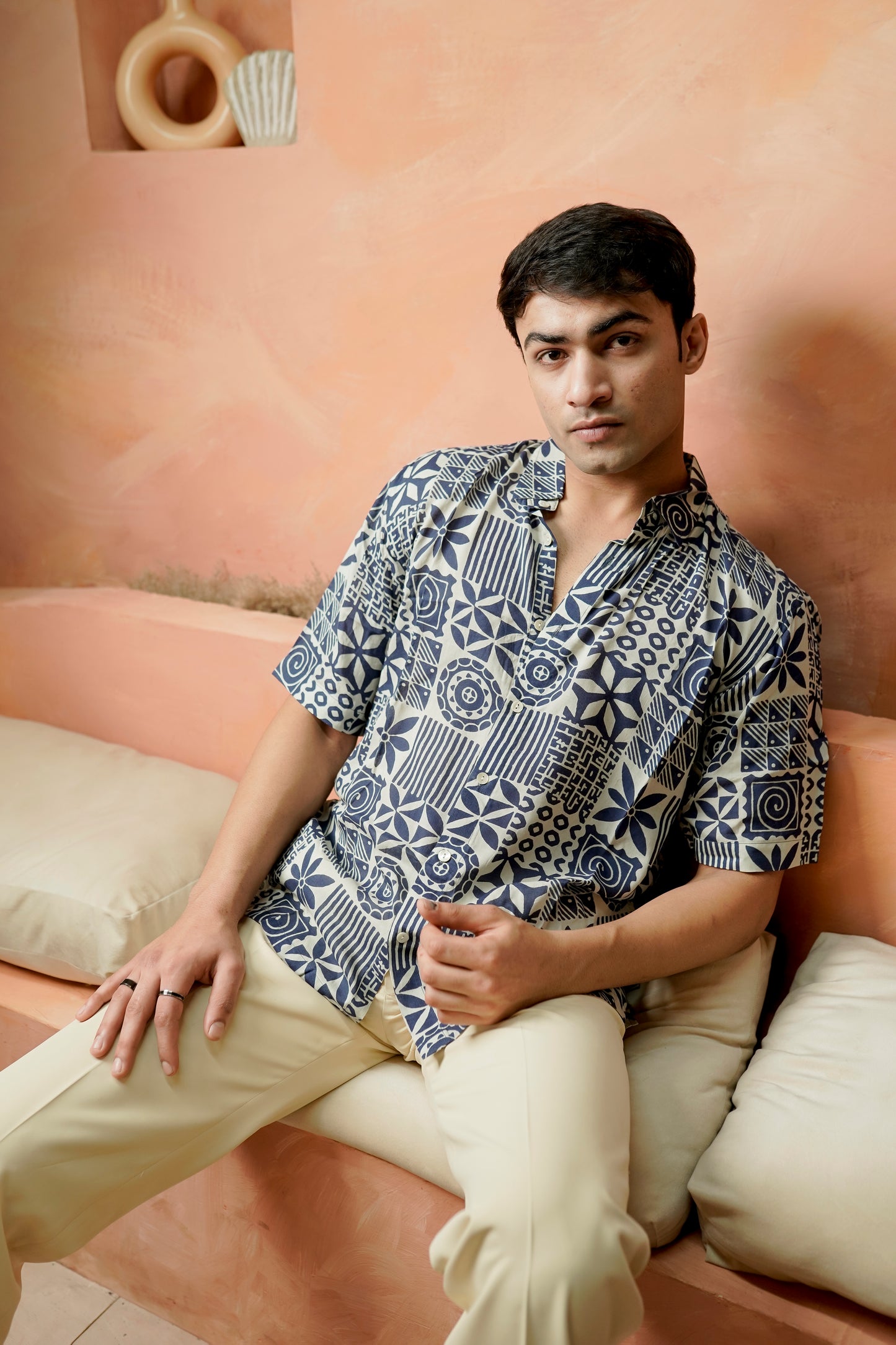 Tribal Printed Relaxed Fit Shirt