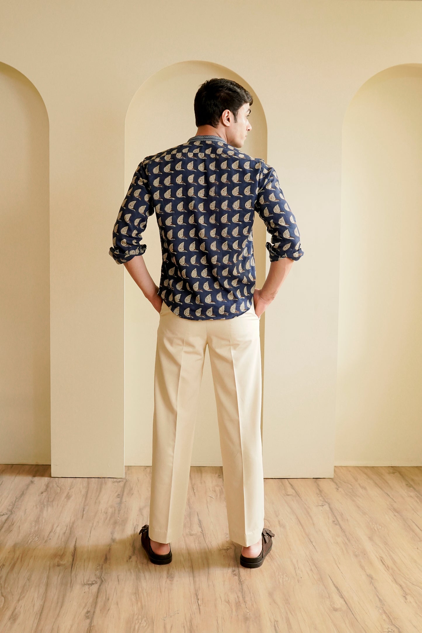 Regular Fit Beige Trousers