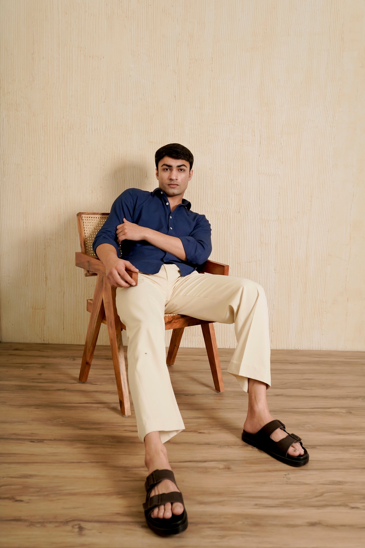 Dark Blue Slim fit Cotton Shirt