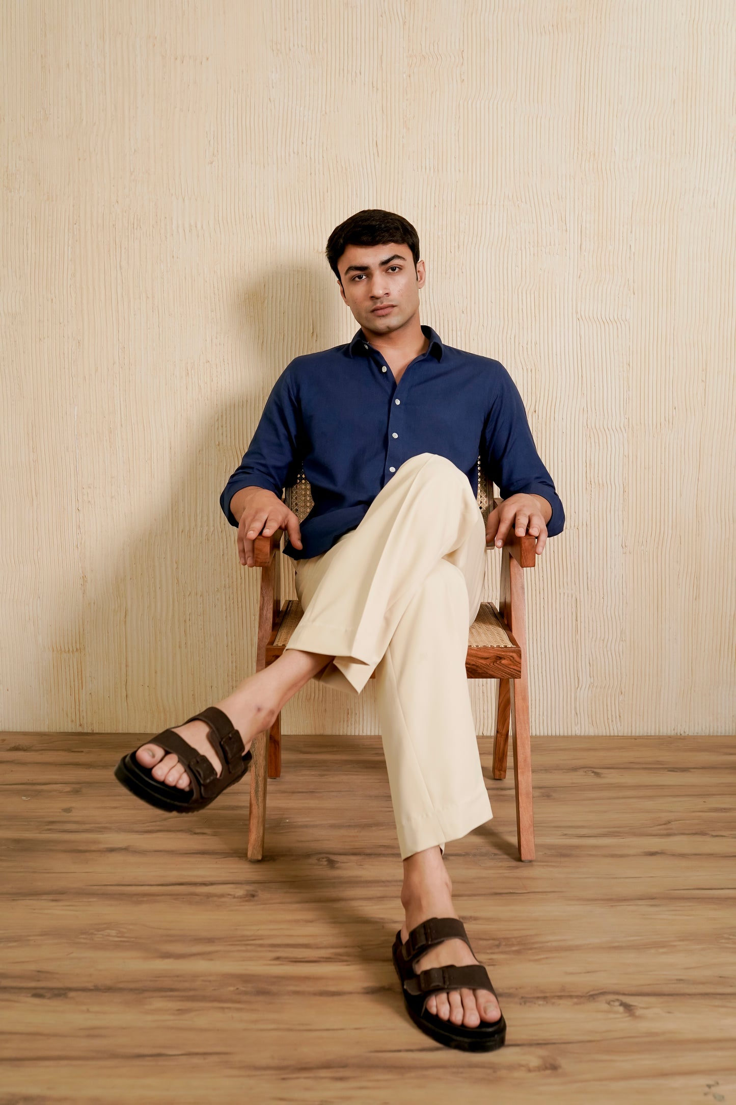 Dark Blue Slim fit Cotton Shirt