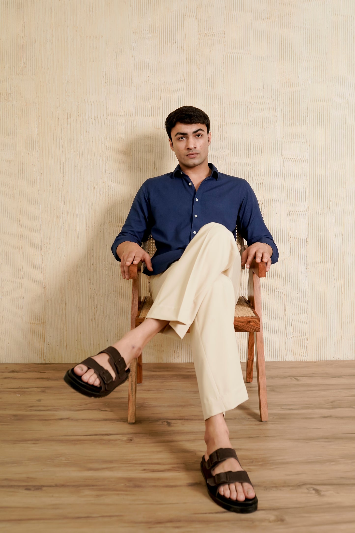 Dark Blue Slim fit Cotton Shirt