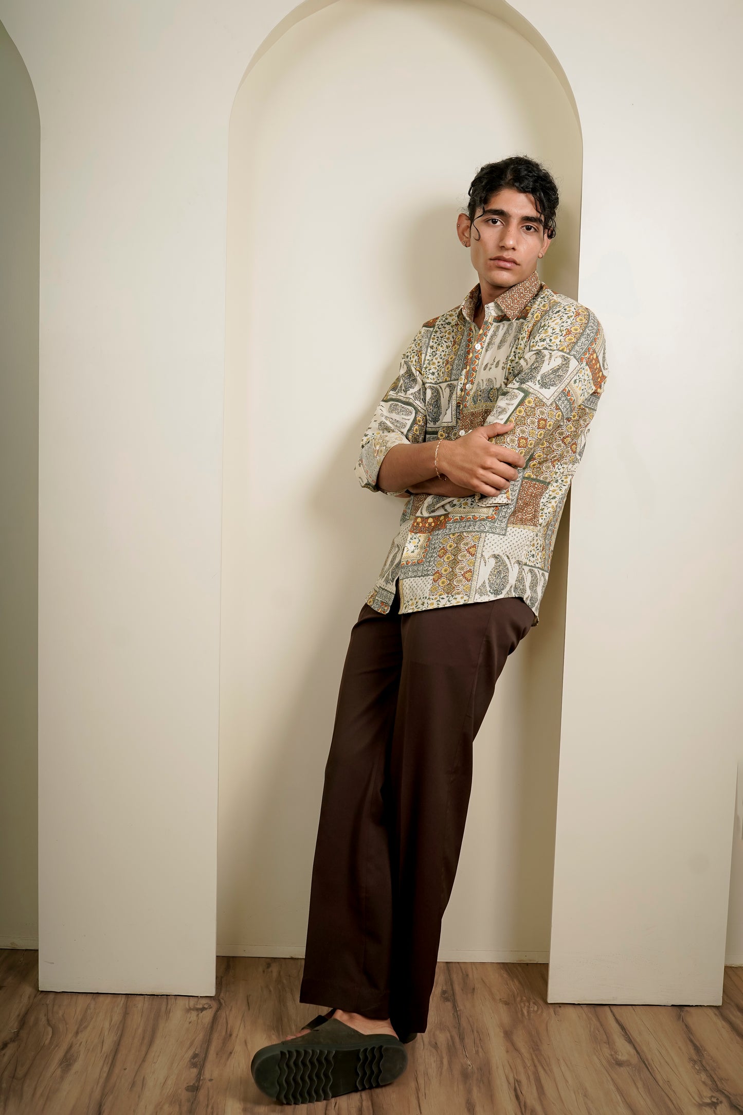 Regular Fit Brown Trousers
