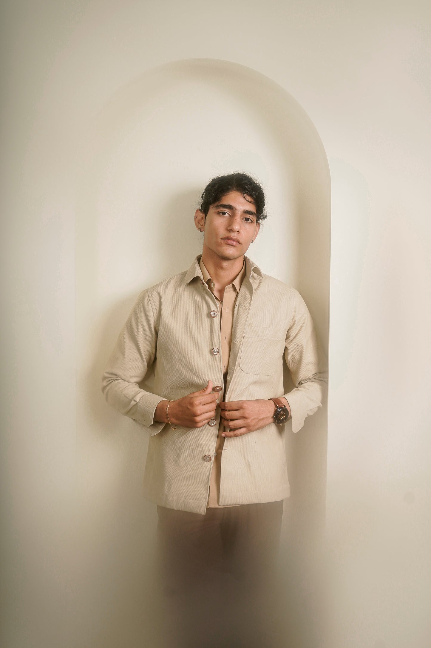 Beige Coduroy Jacket