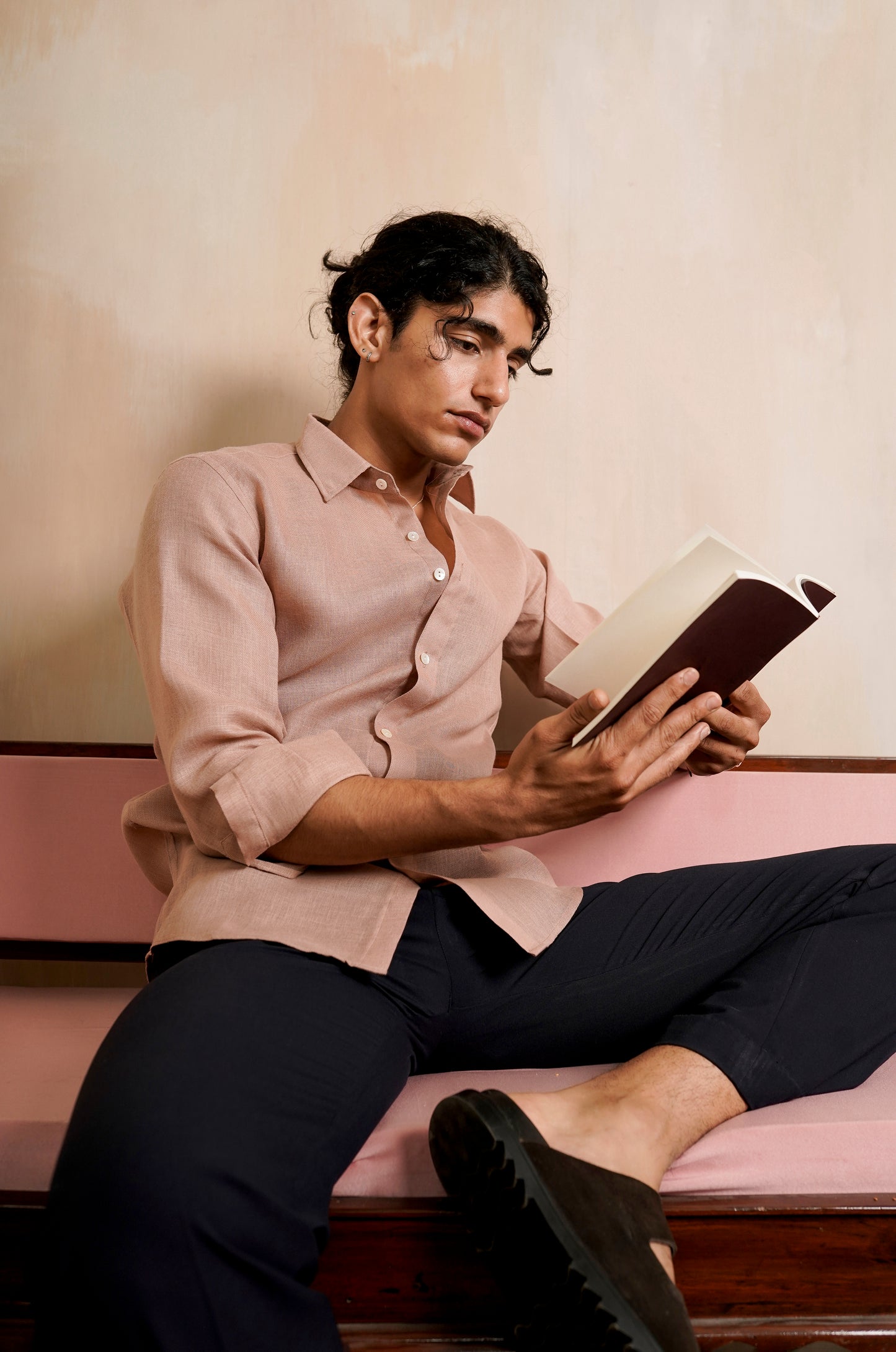 Dusty Pink Linen Shirt