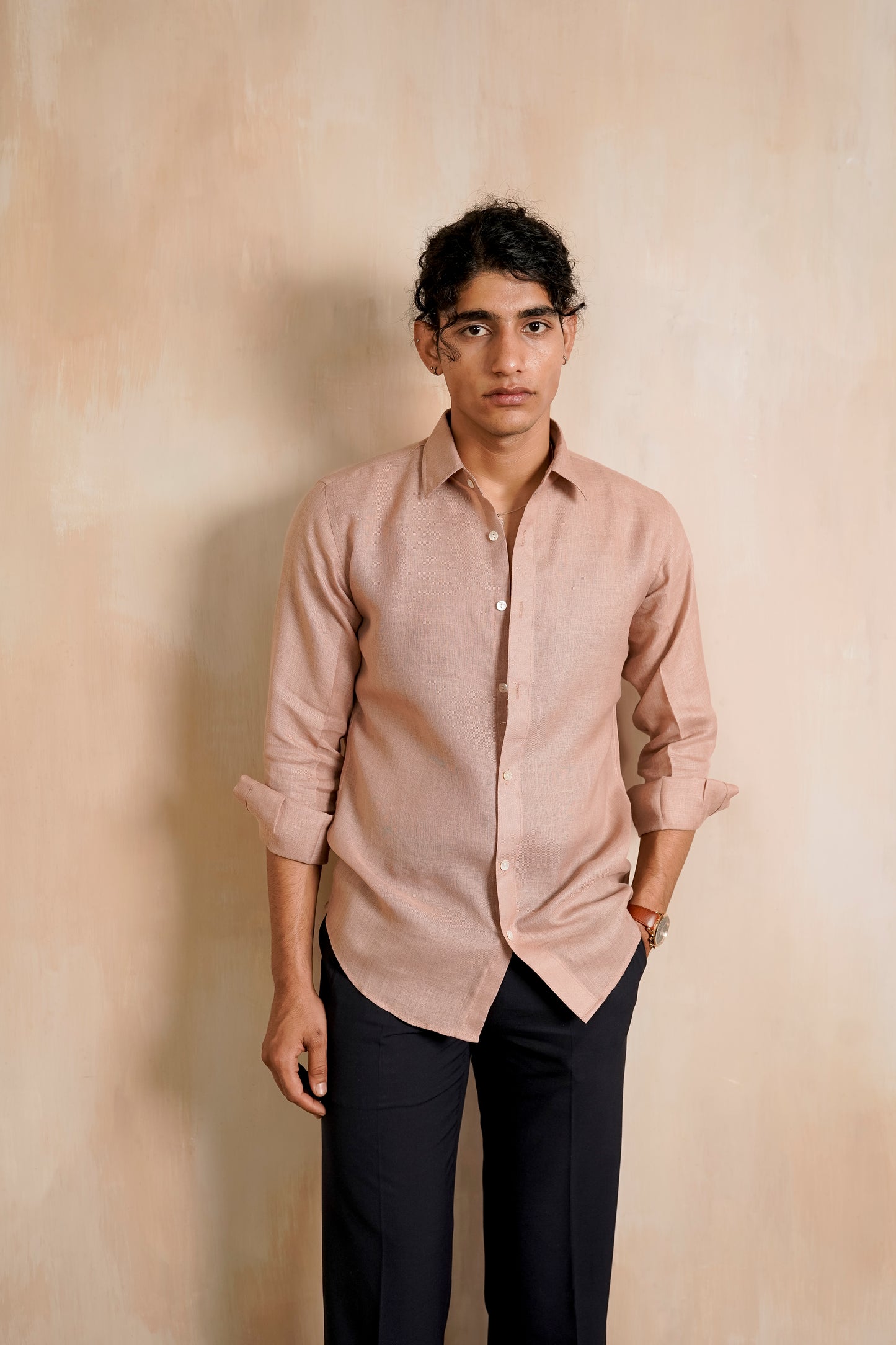 Dusty Pink Linen Shirt