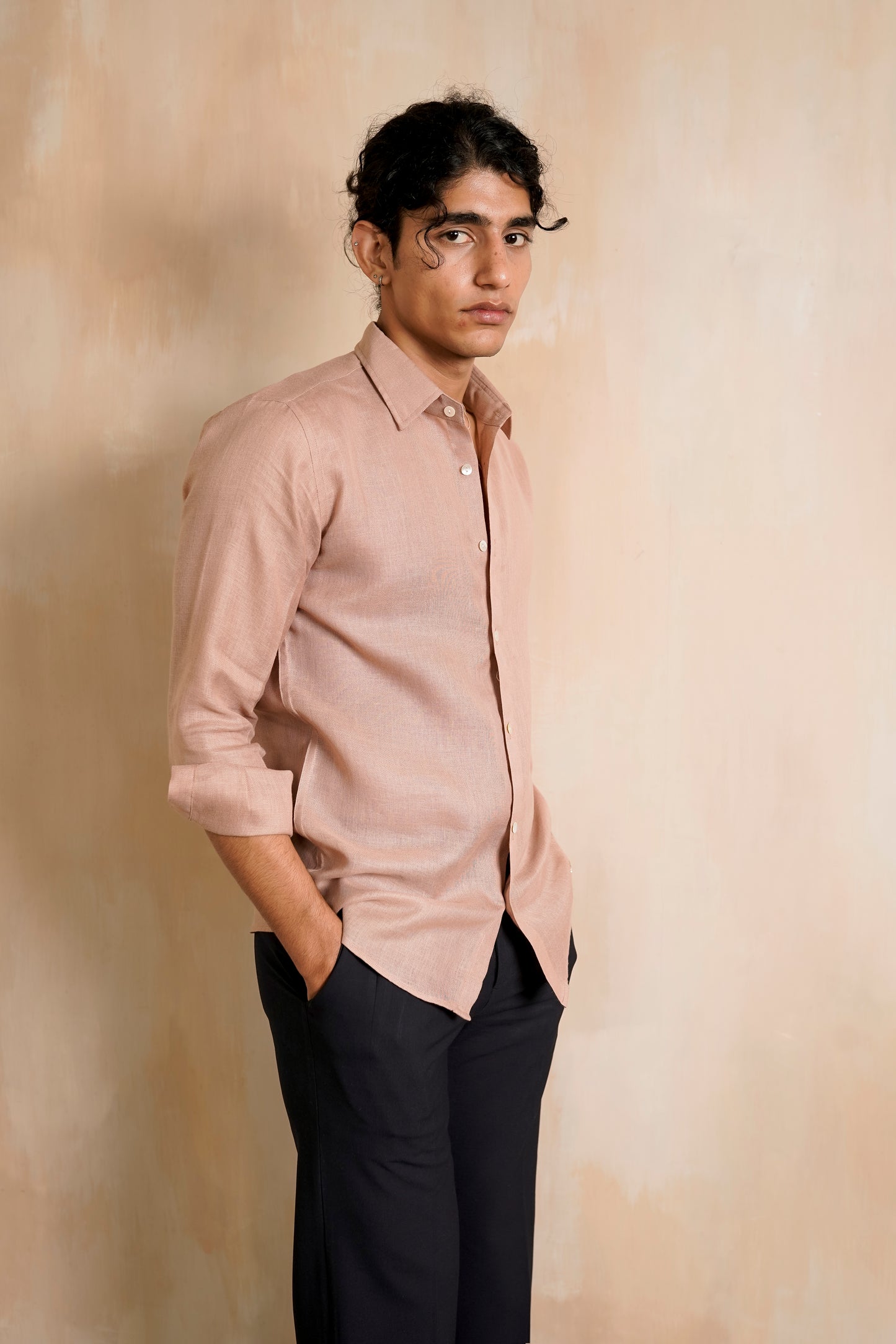 Dusty Pink Linen Shirt