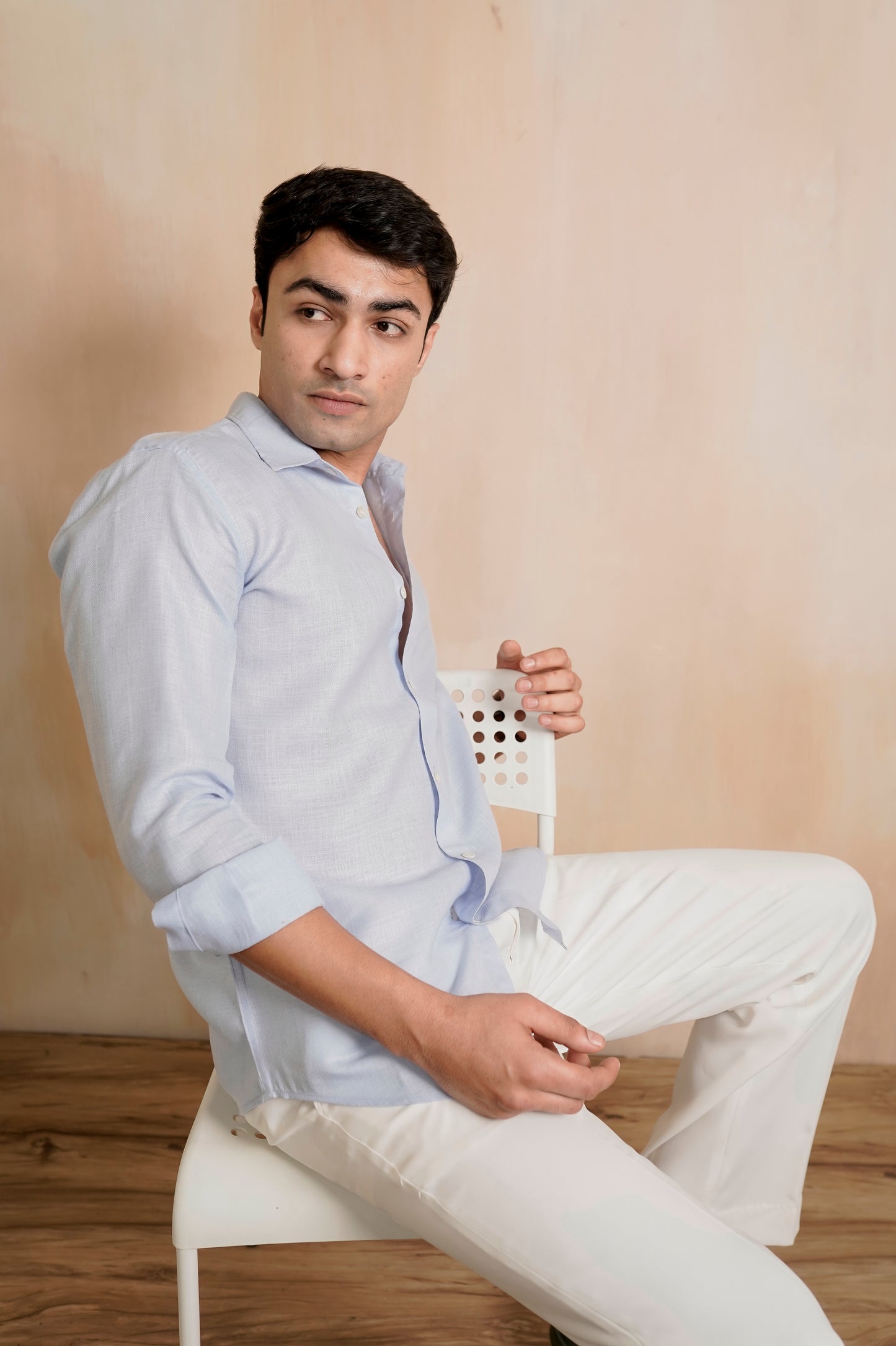 Soft Blue Linen Shirt