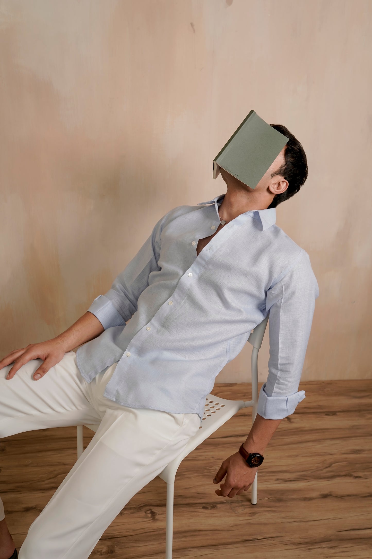 Soft Blue Linen Shirt
