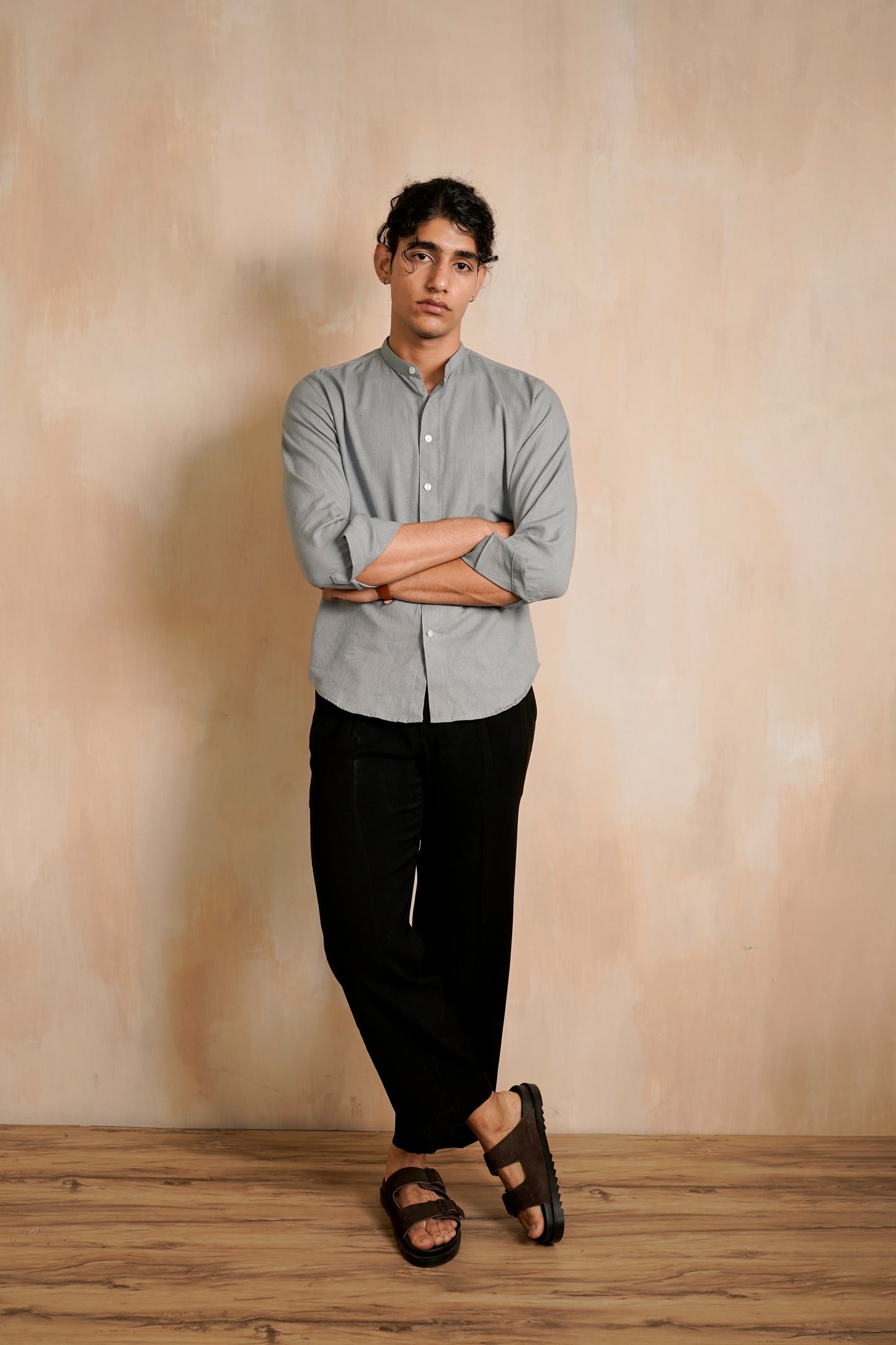 Regular Fit Black Trousers