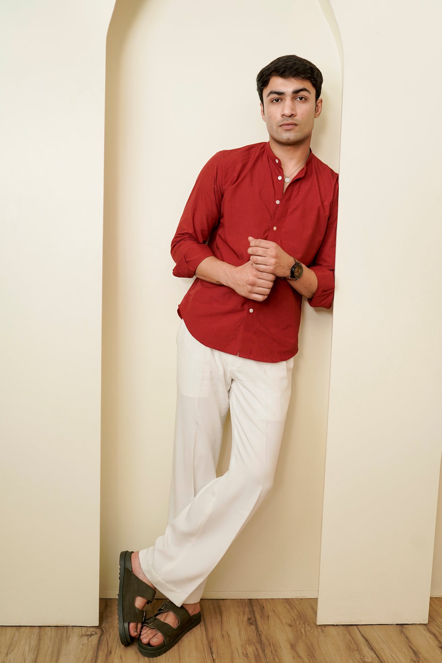 Red Regular Fit Shirt