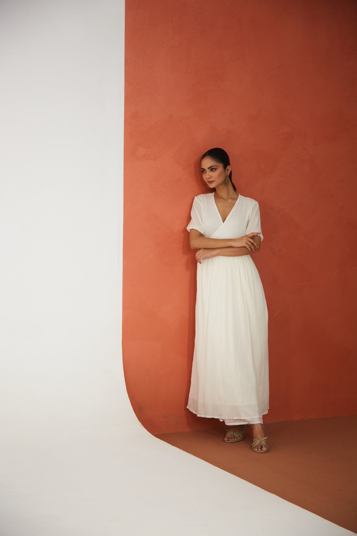 White Wrap Maxi Dress