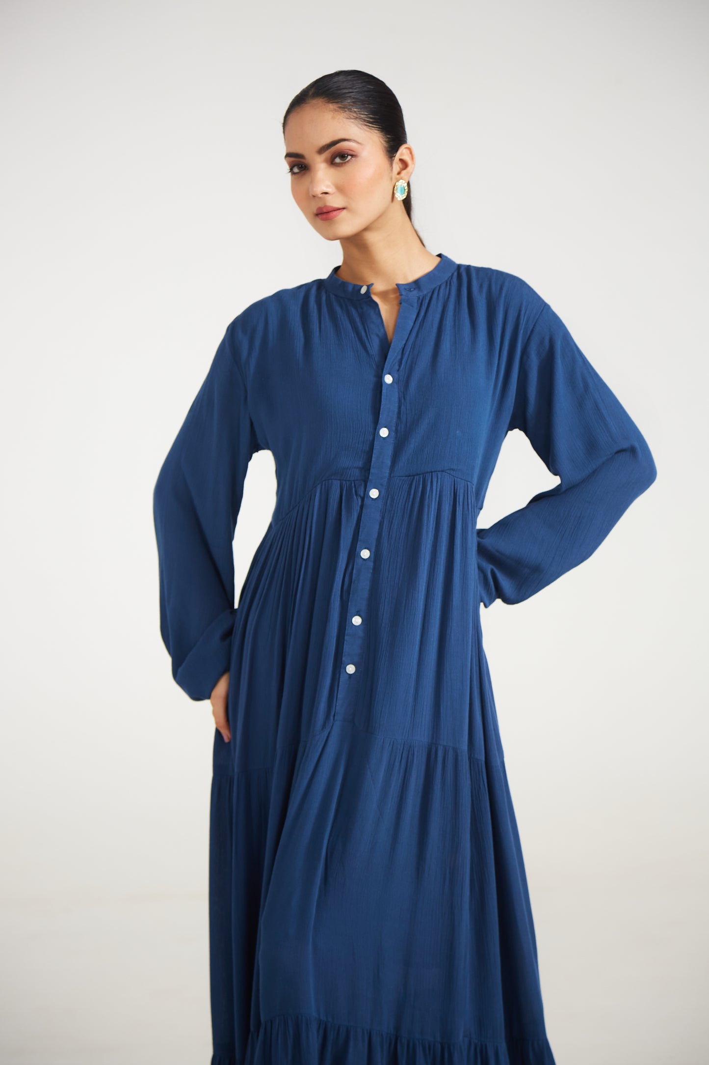 Indigo Blue Tiered Dress