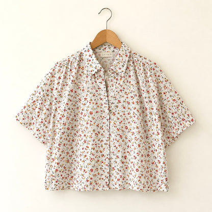 Ditsy Floral Cotton Shifley Relaxed-Fit Shirt