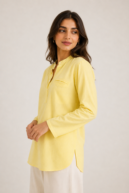 Sunlit Ease Relaxed Fit Kurta Shirt