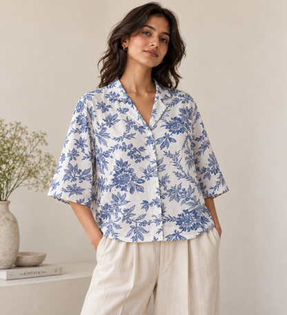 Willow Bloom Relaxed Boxy Fit Shirt