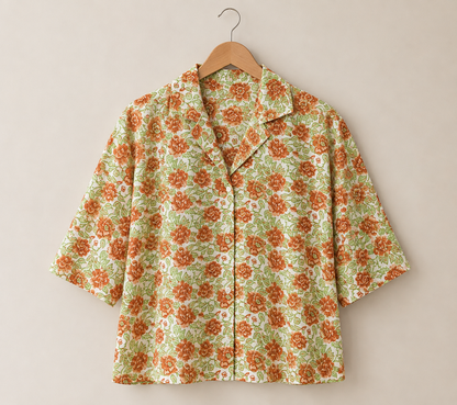Floral Garden Boxy Fit Shirt