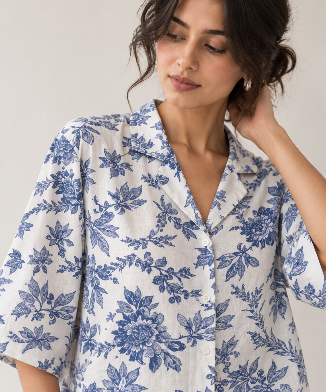 Willow Bloom Relaxed Boxy Fit Shirt