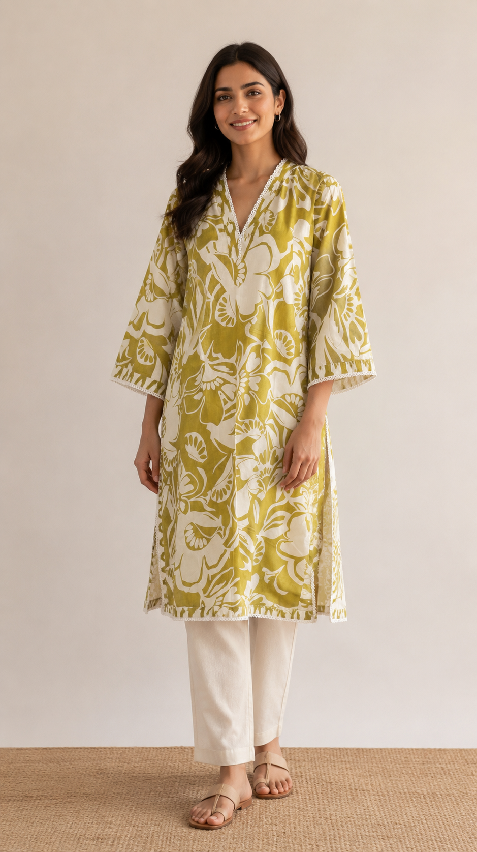 Aafreen Floral Kurta( Only Tunic)