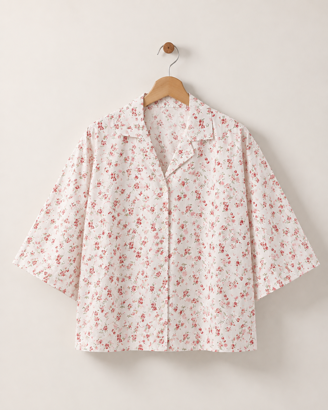 Cherry Blossom Floral Boxy Fit Shirt