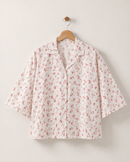 Cherry Blossom Floral Boxy Fit Shirt