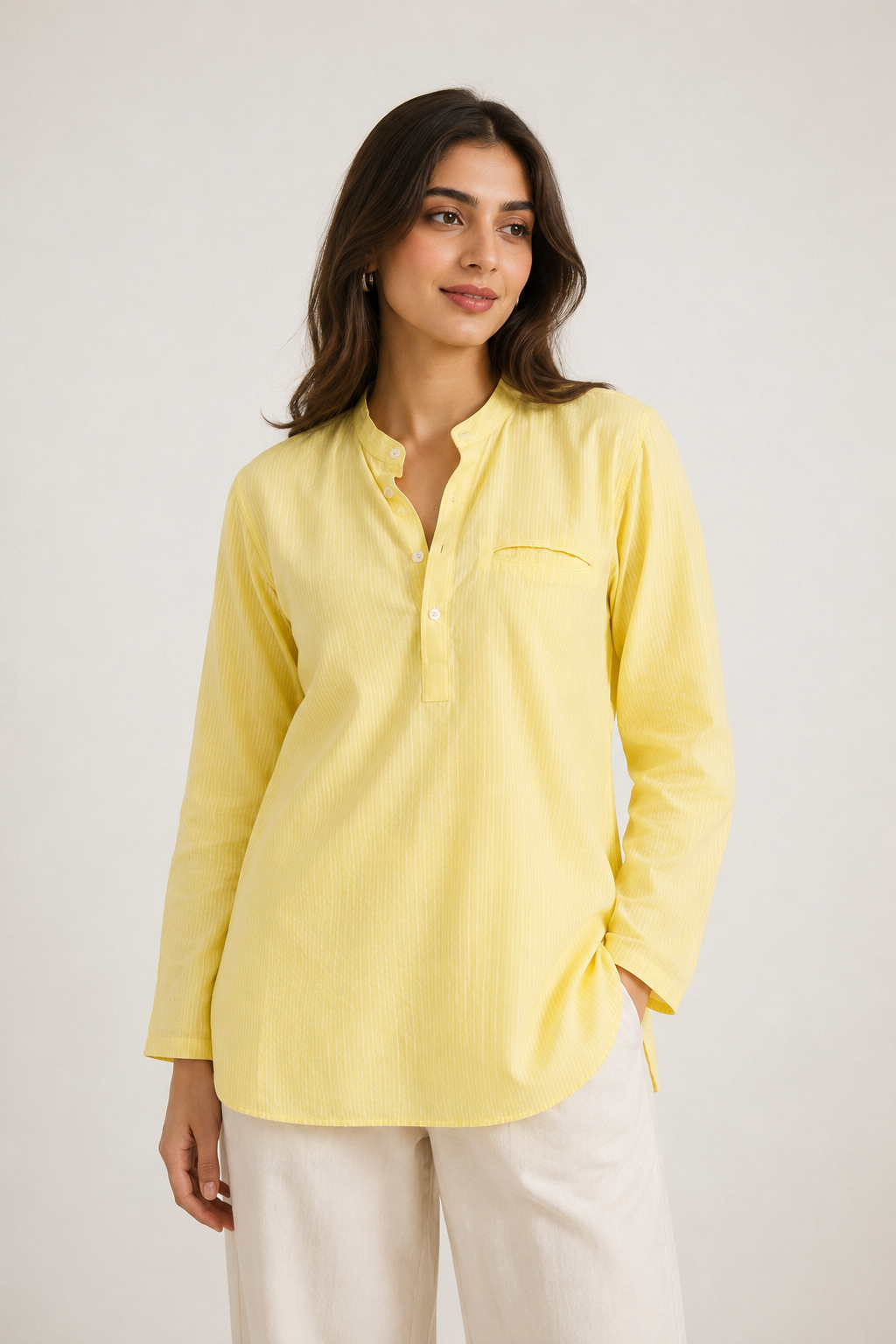 Sunlit Ease Relaxed Fit Kurta Shirt