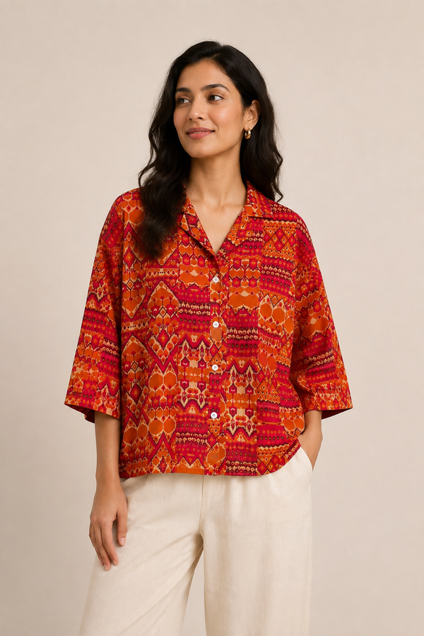 Saffron Caravan Boxy Fit Shirt