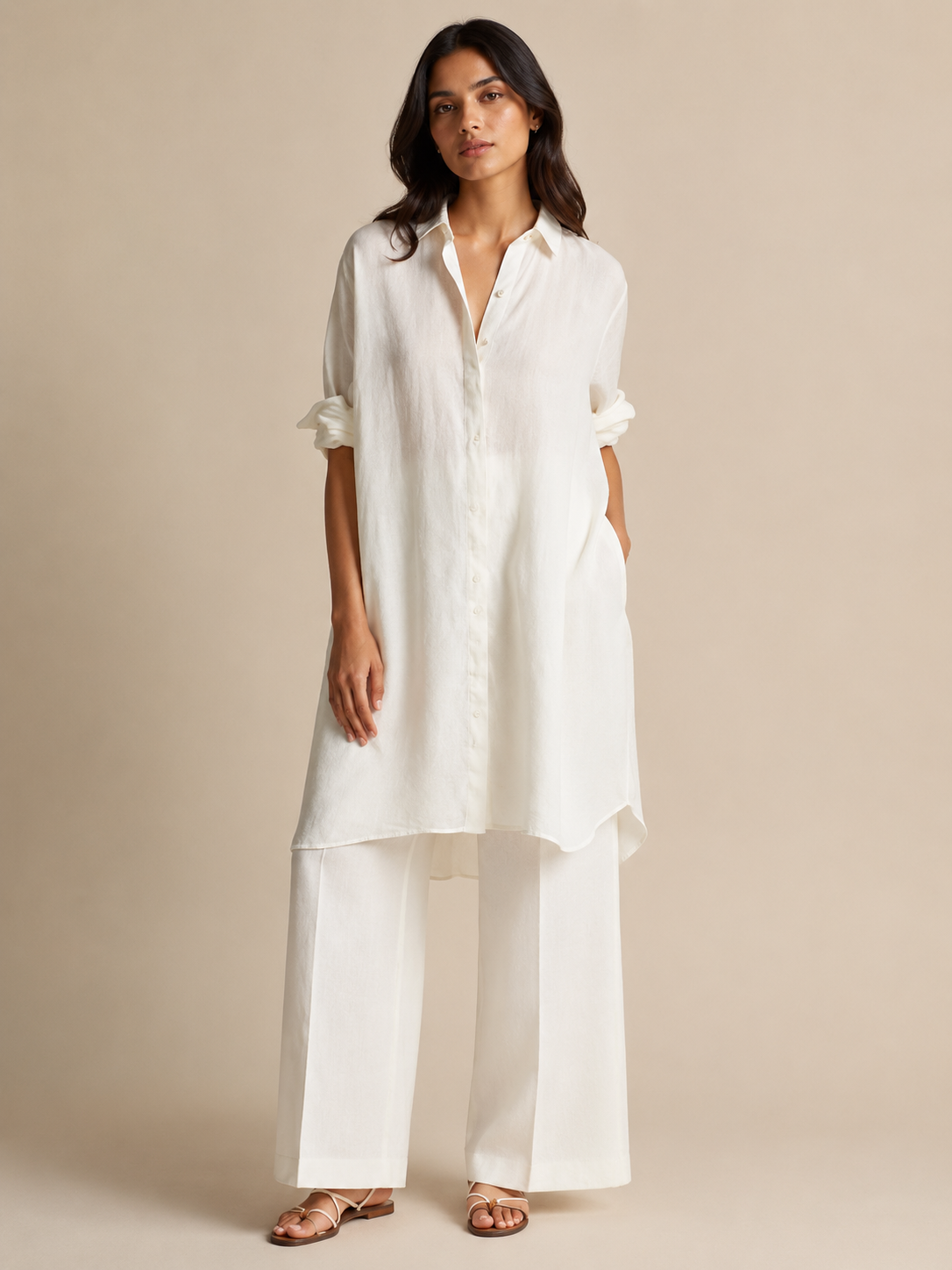 Ivory Ease Cotton Co-ord Set