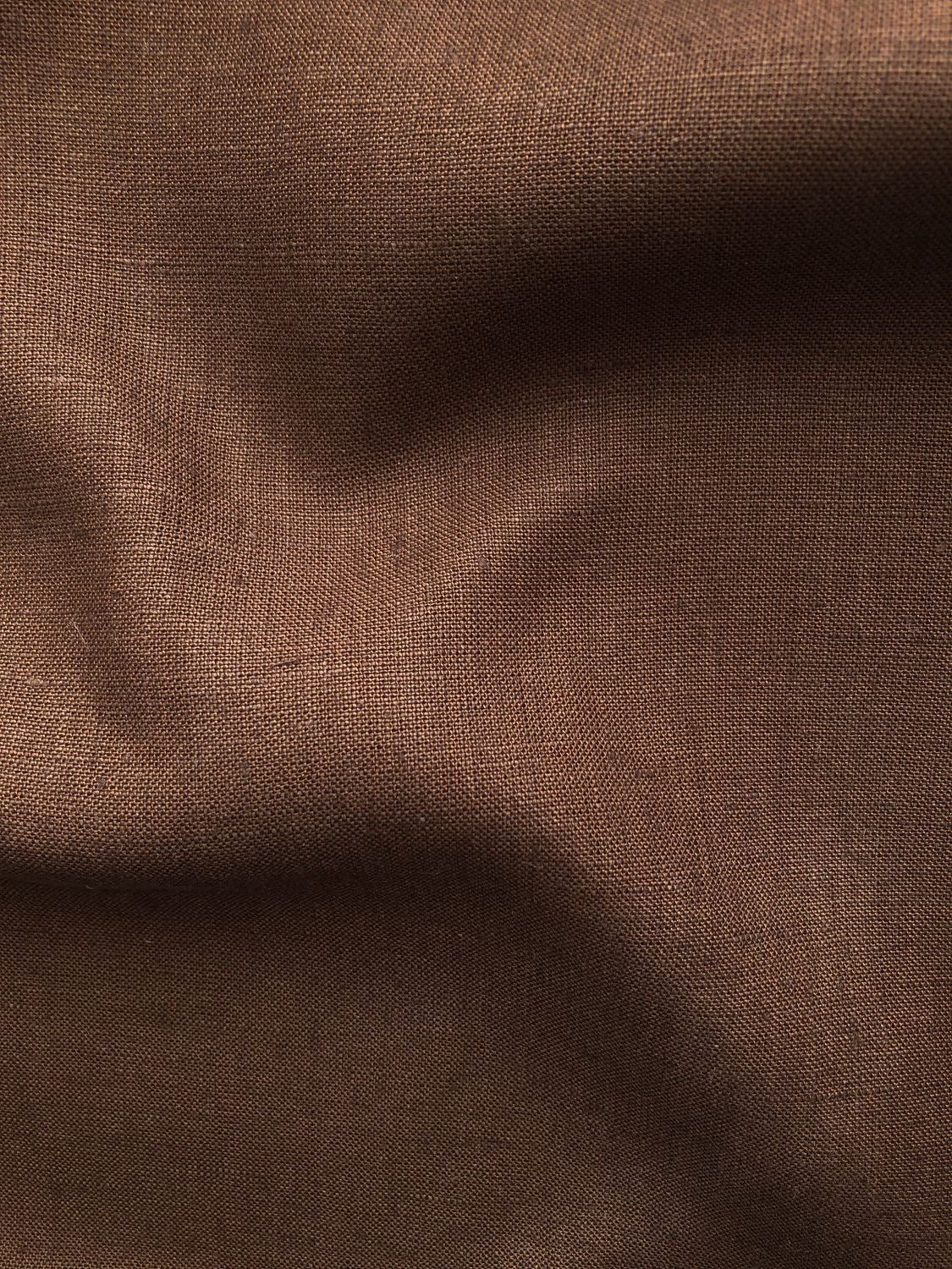 Brown Relaxed Fit Pure Linen Co-ord Set