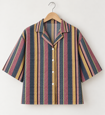 Urban Multi Stripe Boxy Fit Shirt