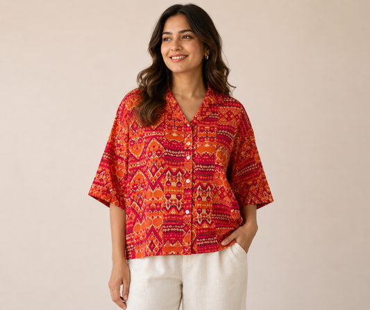 Saffron Caravan Boxy Fit Shirt