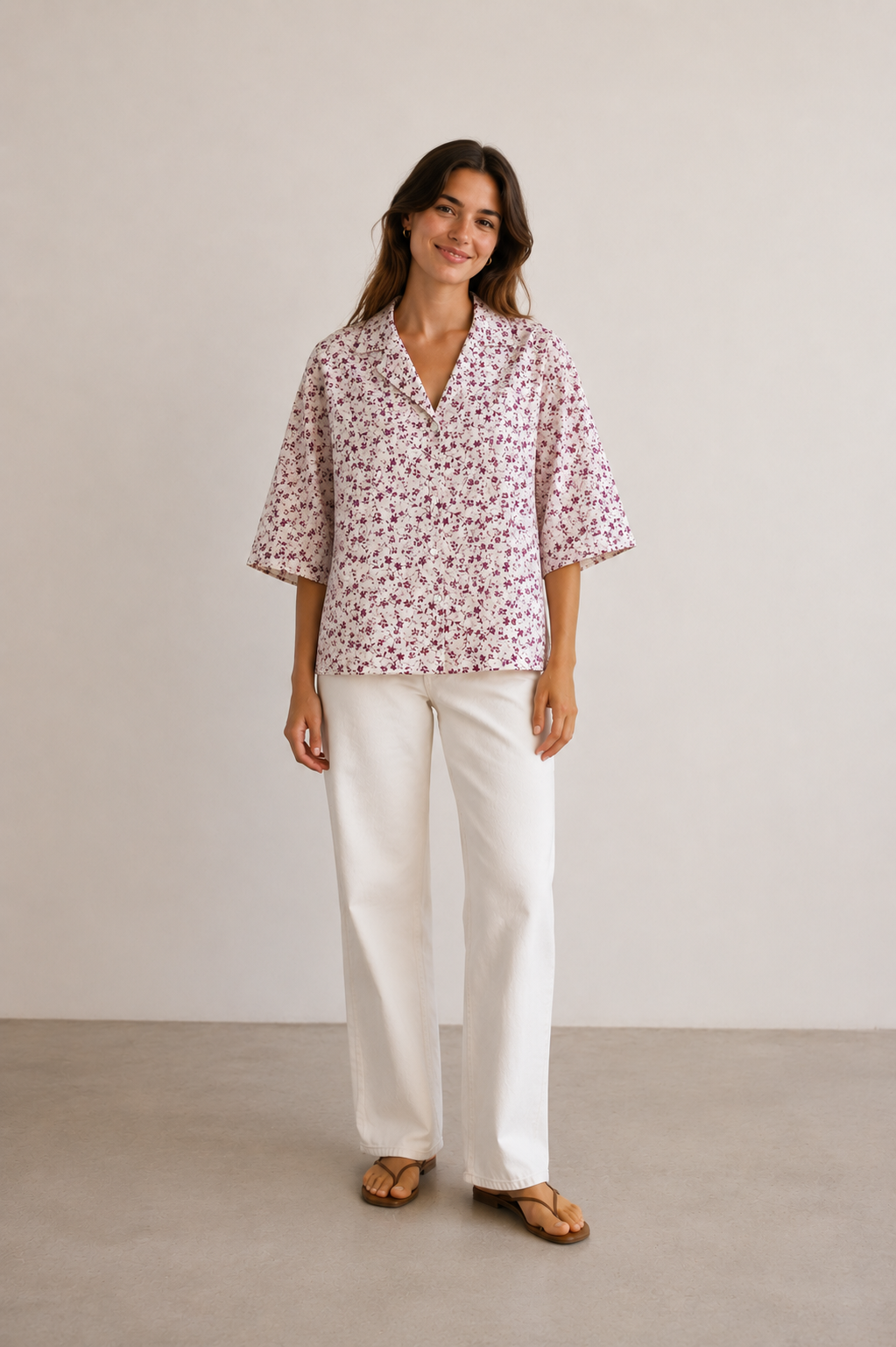 Floral Breeze Boxy Fit Shirt