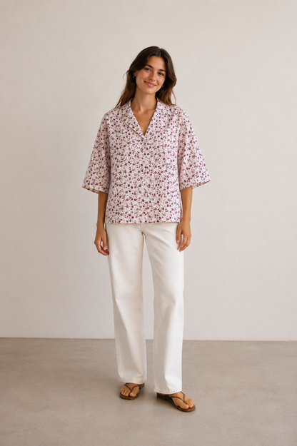 Floral Breeze Boxy Fit Shirt