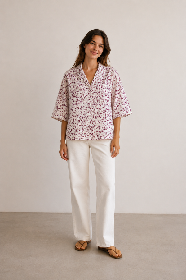 Floral Breeze Boxy Fit Shirt