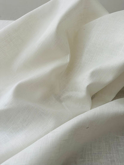 Off White Pure Linen Relaxed Fit Shirt