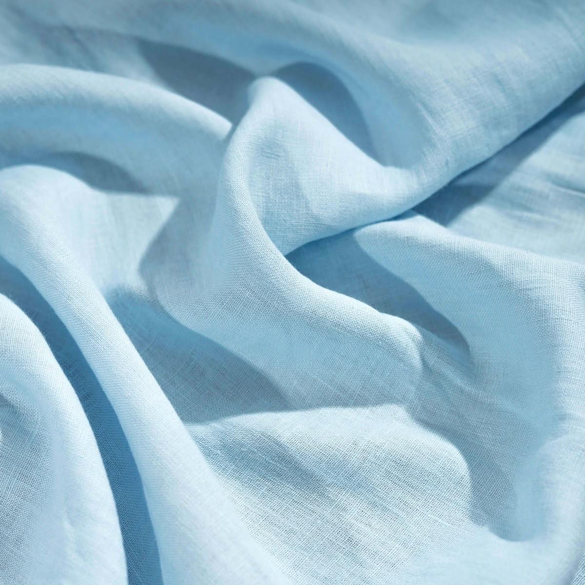 Powder Blue Relaxed Fit Pure Linen Shirt