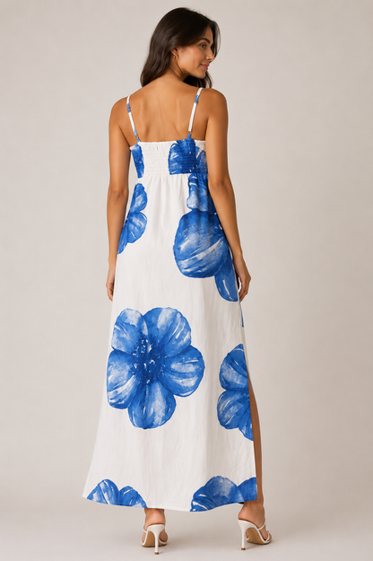 Santorini Bloom Maxi Dress