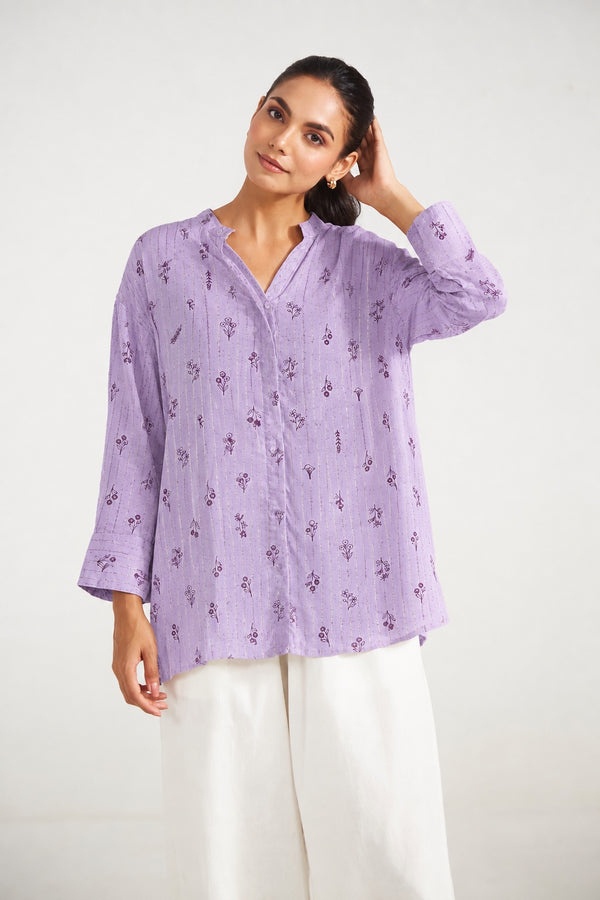 Lavender Breeze Relaxed Fit Shirt