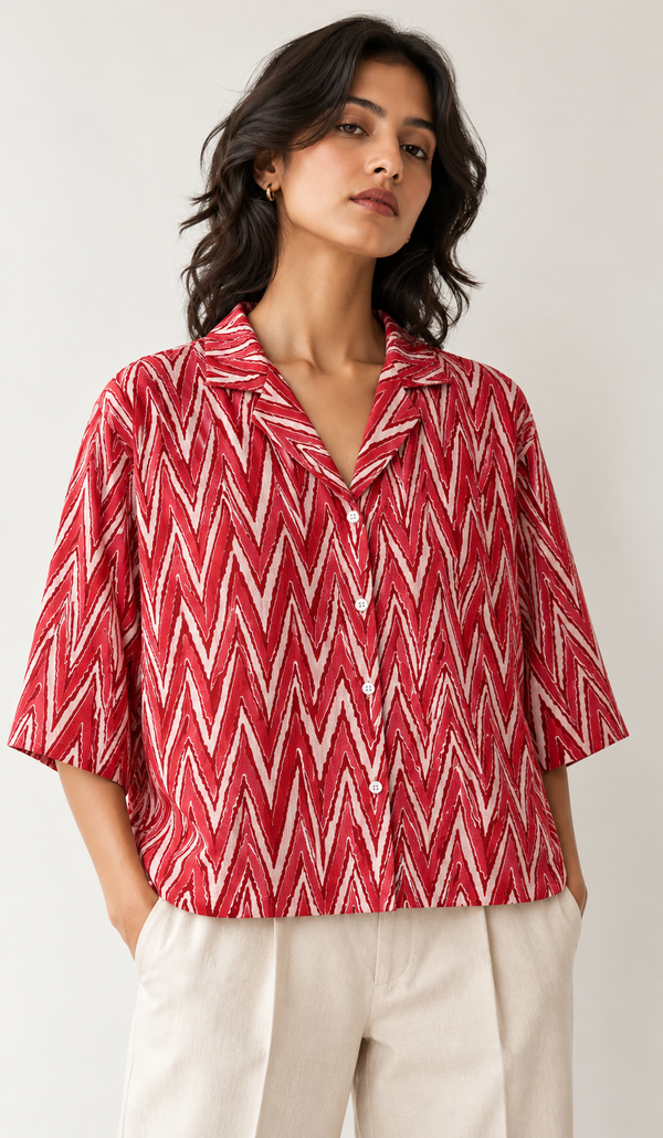 Crimson Chevron Shirt