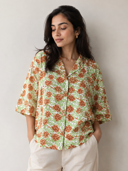 Floral Garden Boxy Fit Shirt